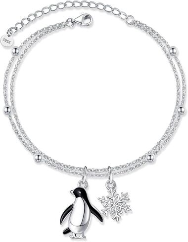 Penguin Bracelets 925 Sterling Silver Penguin Gifts Adjustable Chain Bracelet Cute Animal Jewelry for Women Penguin Lovers Mom in Kuwait