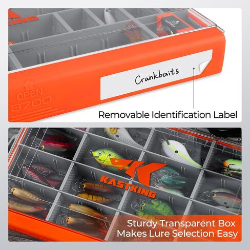 KastKing HyperSeal Waterproof Tackle Box, 3600 Tackle Trays | Fishing Tackle Box Organizer with Removable Dividers, Lure Box and Terminal Tackle Storage, Fishing Gear, 2 Packs in Kuwait