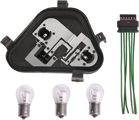 Driver Left Tail Lights Bulb Socket Panel & Plug Connector & Three Bulbs 63217313043 Compatible with BMW 3-Series 320i 328i 335i 328d 2012 2013 2014 2015 Rear Light Lamp Repair Board Kit in Saudi Arabia