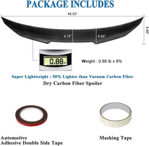 AeroBon Real Carbon Fiber Trunk Spoiler Compatible with 2019-2024 BMW 3-Series G20 Sedan G80 M3 (H Style) in Saudi Arabia
