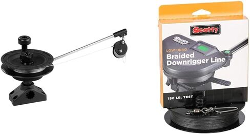 Scotty #1073DP Laketroller Manual Downrigger, Post Mount, Display Packed Black, Small in Saudi Arabia
