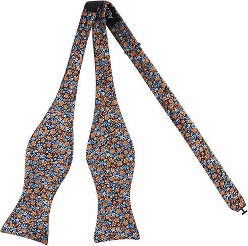 Alizeal Colorful Floral Pattern Suspenders and Self Tied Bow Tie for Men with Pocket Square Set in Saudi Arabia