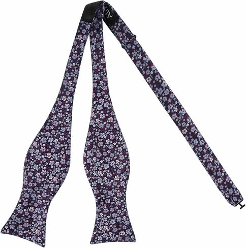 Alizeal Colorful Floral Pattern Suspenders and Self Tied Bow Tie for Men with Pocket Square Set in Saudi Arabia