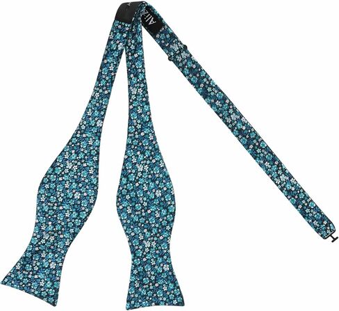 Alizeal Colorful Floral Pattern Suspenders and Self Tied Bow Tie for Men with Pocket Square Set in Kuwait