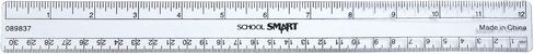 School Smart Flexible Plastic Ruler, Inches and Metric, 12 Inch Size, Clear in Saudi Arabia