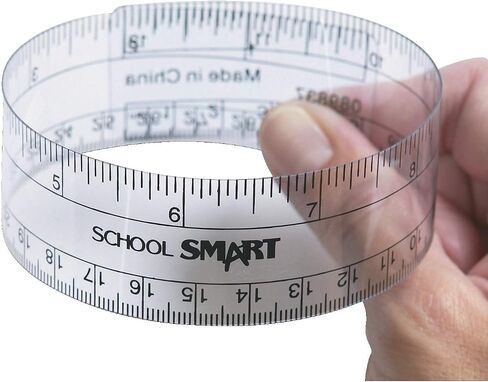 School Smart Flexible Plastic Ruler, Inches and Metric, 12 Inch Size, Clear in Saudi Arabia