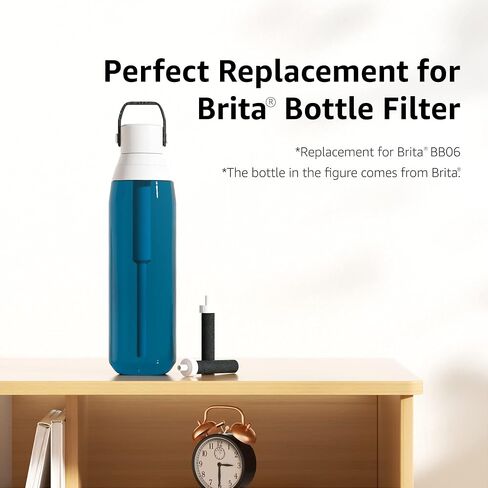 AQUA CREST Water Bottle Filter, Replacement for Brita® BB06, Brita Hard Sided, Stainless Steel and Plastic Bottle Filter, 4 Count in Saudi Arabia