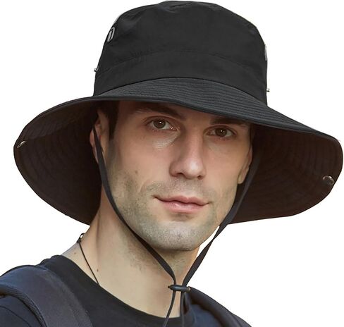 Sun Hat for Men Women with Uv Protection Summer Beach Bucket hat Wide Brim Safari Boonie Cap for Fishing Camping in Saudi Arabia