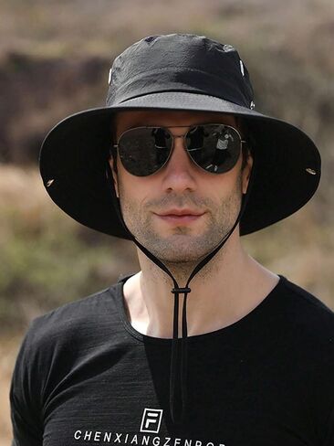 Sun Hat for Men Women with Uv Protection Summer Beach Bucket hat Wide Brim Safari Boonie Cap for Fishing Camping in Saudi Arabia