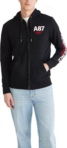 AEROPOSTALE Men's Aero Logo Full Zip Hoodie-Left Chest in Saudi Arabia