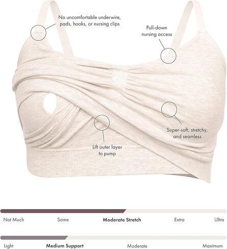 Kindred Bravely 2-Pack Hands Free Pumping Bra & Sleep Pumping Bra Bundle (Black, Medium) in Kuwait