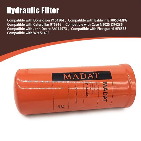Hydraulic Oil Filter Fit for Donaldson P164384 Fit for Baldwin BT8850-MPG Fit for Caterpillar 9T5916 Loaders Track Alternative Fiberglass Filter Element Spin-on in Saudi Arabia