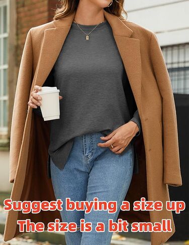 Zeagoo Womens Crewneck Sweatshirt Long Sleeve Tunic Tops Dressy Casual Fall 2024 Fashion Trendy Pleated Shirts Loose Fit in Saudi Arabia