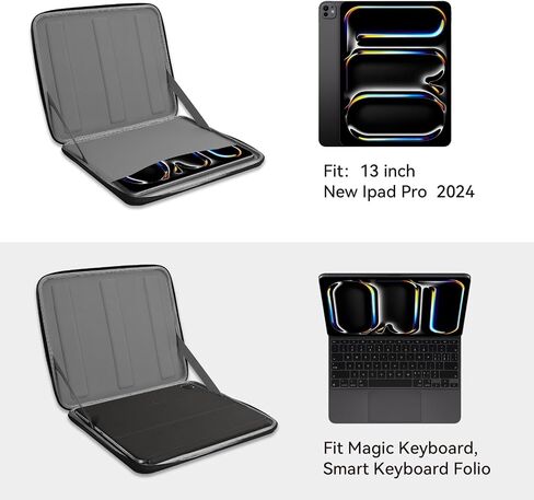 Smatree iPad Hard Shell Case for 12.7inch Lenovo Yoga Tab Plus 2025, 13inch New iPad Pro/Air 2024 with Magic Keyboard, 12.9inch iPad Pro 2021 5th/2020 4th/2018 3rd, 12.9inch Tablet Carry Case, Black in Saudi Arabia