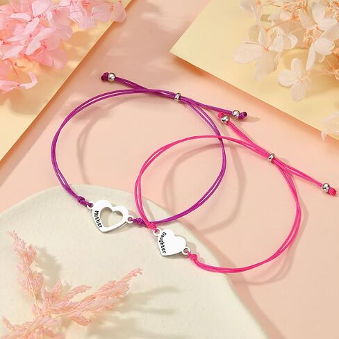 UNGENT THEM Matching Heart Mother Daughter Bracelets Back to School Bracelet First Day of School Gift in Saudi Arabia