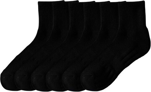 Men Athletic Socks Cushioned Running Socks Womens Padded Low Cut Ankle Mid Crew Moisture Wicking Socks 6 Pairs in Saudi Arabia