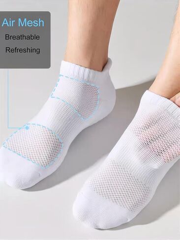 Men Athletic Socks Cushioned Running Socks Womens Padded Low Cut Ankle Mid Crew Moisture Wicking Socks 6 Pairs in Saudi Arabia
