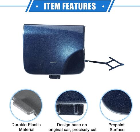 Car Tow Hook Eye Hole Cover Cap Compatible for BMW X3 G08 2018-2020, Durable Plastic White Rear Right in Saudi Arabia