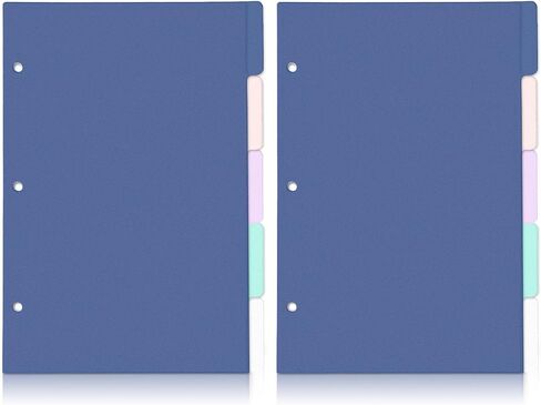 (5.5 x 8.5 inch) 10 Tab 3 Hole Punch Dividers with Tabs Disc Bound Dividers Junior Durable Mini Dividers Morandi Color Binder Dividers Page Dividers 5 Color File Dividers for Office Meeting in Saudi Arabia