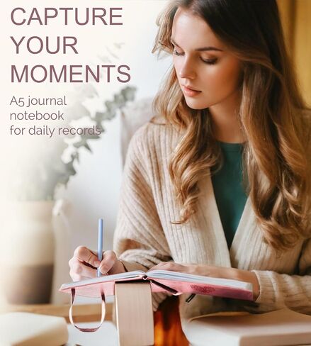 Lined Journal Notebook for Women Men, A5 College Ruled Notebooks for Work & Travel, 256 Pages Hardcover Leather Journals for Writing, Note-taking 5.8"×8.3" (Green) in Saudi Arabia