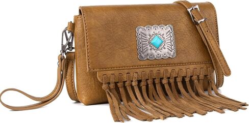 Wrangler Crossbody Small Purse for Women Wristlet Fringe Bag Western Purse in Saudi Arabia