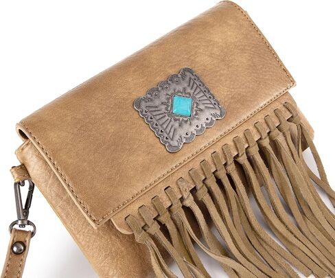 Wrangler Crossbody Small Purse for Women Wristlet Fringe Bag Western Purse in Saudi Arabia