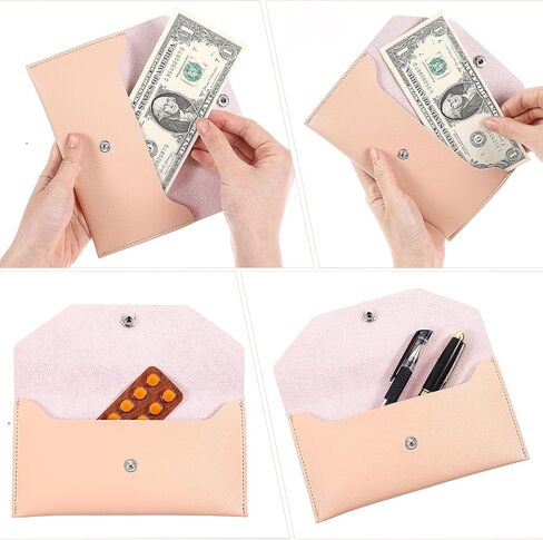 Blue Leather Cash Envelope Wallet Leather Money Wallet Organizer for Cash Reusable Money Bag Pouch Budget Binder Waterproof Slim Budget Envelope for Money Receipt Cash Budget Holder, 6.8’’ by 3.5’’ in Saudi Arabia