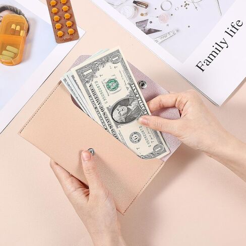 Blue Leather Cash Envelope Wallet Leather Money Wallet Organizer for Cash Reusable Money Bag Pouch Budget Binder Waterproof Slim Budget Envelope for Money Receipt Cash Budget Holder, 6.8’’ by 3.5’’ in Saudi Arabia