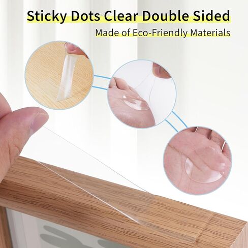 144 قطعة شريط مزدوج الجوانب للجدران، نقاط بالون شفافة لاصقة، نقاط لاصقة للغاية، شريط تثبيت قابل للتمدد، نقاط صمغ للحرف اليدوية، الديكور، الصور، الملصق، الحفلات in Kuwait