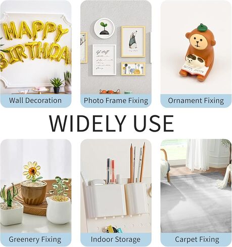 144 قطعة شريط مزدوج الجوانب للجدران، نقاط بالون شفافة لاصقة، نقاط لاصقة للغاية، شريط تثبيت قابل للتمدد، نقاط صمغ للحرف اليدوية، الديكور، الصور، الملصق، الحفلات in Kuwait