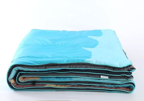 Camping Blanket, Puffy Waterproof Travel Blanket, Warm Cozy Picnic Blanket, for Outdoors, Travel, and Mountain.(Mountain, 78" x 56") in Kuwait