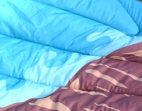 Camping Blanket, Puffy Waterproof Travel Blanket, Warm Cozy Picnic Blanket, for Outdoors, Travel, and Mountain.(Mountain, 78" x 56") in Kuwait