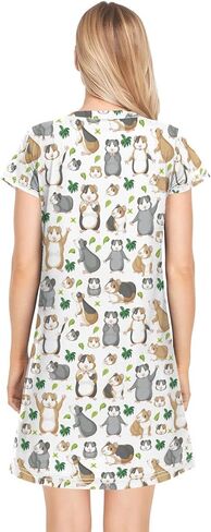 Easter Women's Nightgown Printed Sleepshirts Short Sleeve Sleepwear Pajama Dress Comfy Nightshirt in Kuwait