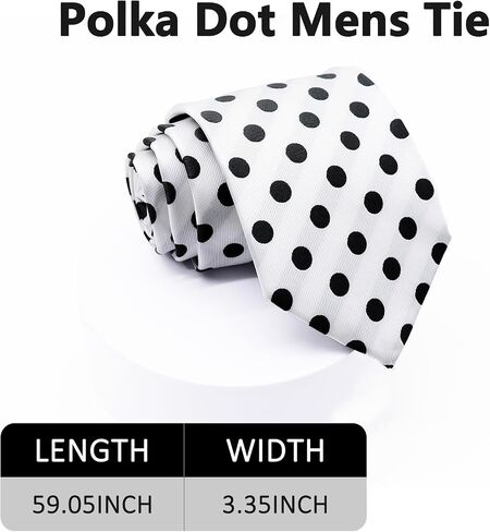 Mens Tie Polka Dot Ties for Men, Silk Mens Ties and Pocket Square Set Formal Neckties Wedding Business in Saudi Arabia