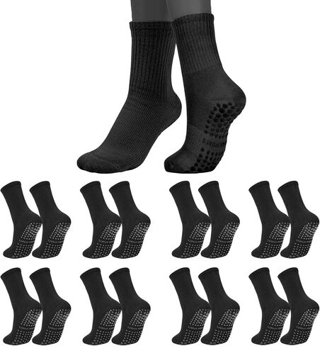 8 Pairs Pilates Socks with Grips for Women Non Slip Yoga Socks Pure Barre Socks in Saudi Arabia
