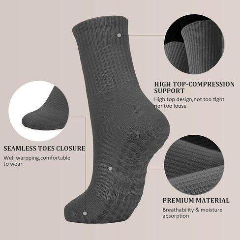 8 أزواج من جوارب البيلاتس مع مقابض للنساء من جوارب اليوجا غير القابلة للانزلاق، جوارب بيور باري in Kuwait