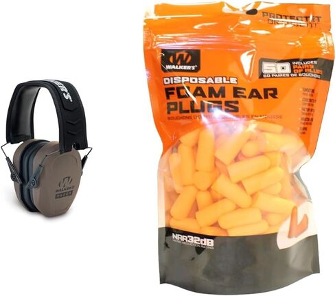 Walker's Muff Razor Slim Low-Profile Compact Folding 27db Nrr Gun Range Shooting Hearing Protection Passive in Saudi Arabia
