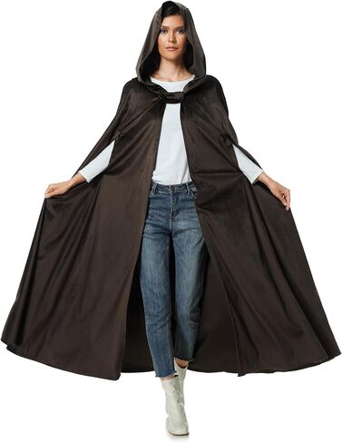 عباءة نسائية بقلنسوة من yolsun عباءة طويلة على الطراز القوطي معطف شتوي طويل وعباءة عصر النهضة ملابس خارجية in Kuwait