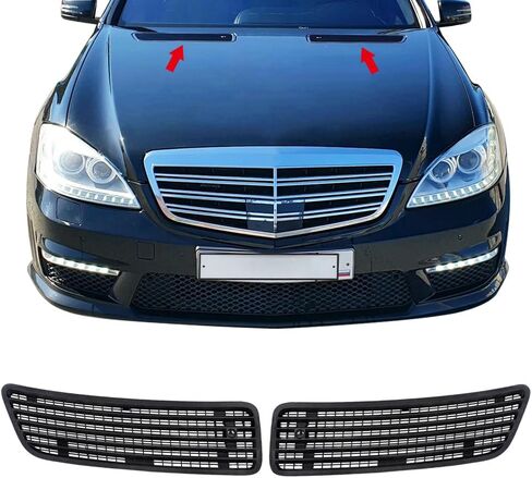 غطاء المحرك الأمامي العلوي للشواية متوافق مع مرسيدس بنز S550 W221 2007-2013 يستبدل 2218800205 2218800305 جانب السائق والراكب in Kuwait