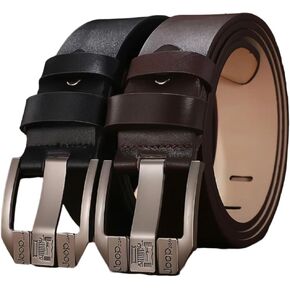 Men's Pin Buckle Leather Belt, Where Elegance Meets Endurance