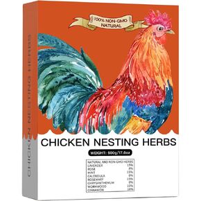 35 Oz Chicken Nesting Herbs Flowers 2.2lb Premixed 8 Dried Herbs Natural Nesting Box Herbs for Chicken Coop Freshness Promote Egg Laying Help Coop Smell Box Packaging