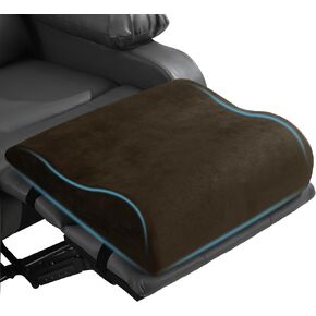 HOMBYS Extra Large Recliner Leg Pillow, Memory Foam Foot Rest Cushion Wave Shape Recliner Footrest Extender, Multi Purpose Back & Lumbar Support Pillow for Recliner, Bed, Sofa Couch,Grey