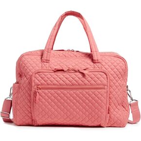Vera Bradley Women's Cotton Weekender Travel Bag, Soft Sky Paisley, One Size