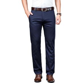 Thin and Lightweight Slacks for Men Viscose Blend Business Dress Pants