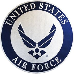 United States Air Force USAF Circular Embroidered 12" Extra-Large Patch