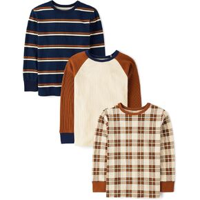 The Children's Place boys Long Sleeve Everyday Casual Knit Shirt