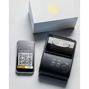 Wallet & Printer - Cold Storage Digital Crypto Hardware with 3in Color LCD Touchscreen, Secure Messaging and Digital Wallet for NFT, Crypto Currency and Tokens, All-in-one with Secure Printer