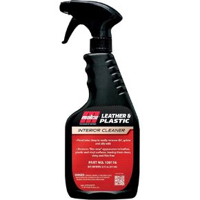 Malco Leather & Plastic Cleaner – Penetrates Deep to Remove Dirt, Grime and Oily Soils/Restores Leather, Plastic and Vinyl/Leaves Surfaces Clean, Shiny and Film-Free / 1 Gallon (100101)