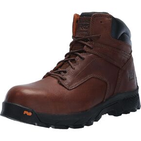 حذاء Timberland PRO الرجالي Titan EV مقاس 6 بوصات مركب آمن عند أصابع القدم، حذاء عمل صناعي ثابت، بني، عرض 7.5