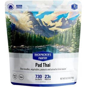 Backpacker's Pantry Pad Thai - Freeze Dried Backpacking & Camping Food - Emergency Food - 23 Grams of Protein, Vegan, Gluten Free